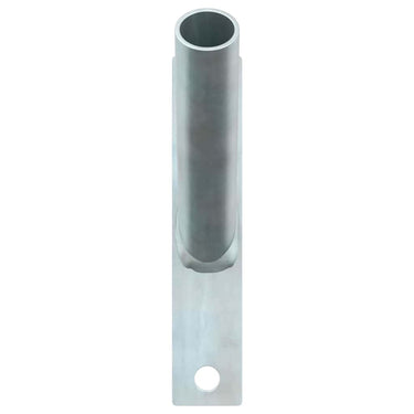 Vidaxl vlaggen mast houder zilver 15 x 3 x 0,35 cm staal