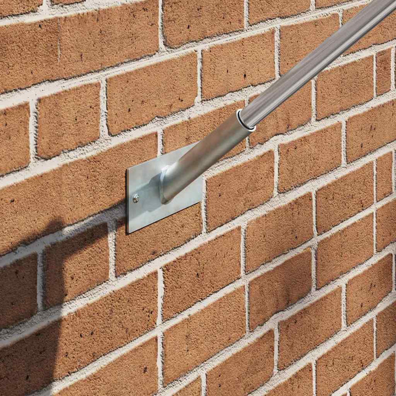 Afbeelding laden in galerijviewer, Vidaxl vlaggen mast houder zilver 13 x 6 x 0,2 cm staal
