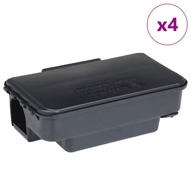 Vidaxl muizenvallen 4 st 22x12,5x7,5 cm zwart