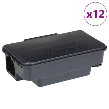 Vidaxl muizenvallen 12 st 22x12,5x7,5 cm zwart