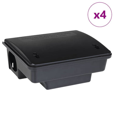 Vidaxl muizenvallen 4 st 23x19x9,5 cm zwart