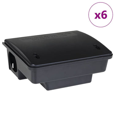 Vidaxl muizenvallen 6 st 23x19x9,5 cm zwart