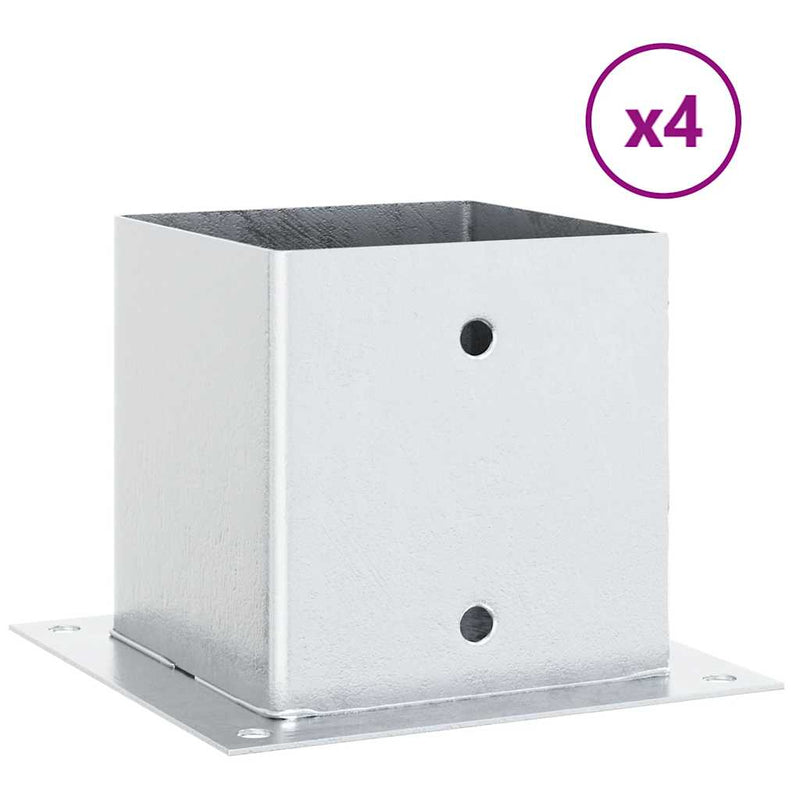 ギャラリービューアに画像をロードする, Vidaxl spokkels vierkant 4 st gegalvaniseerd staal zilverkleurig
