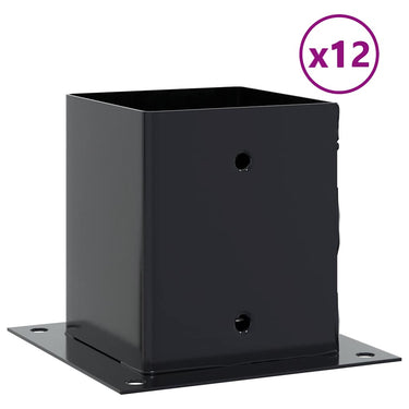 Vidaxl spokkels vierkant 12 st 121x121 mm gepoedercoat staal antraciet
