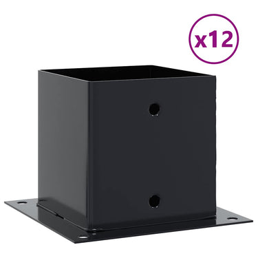 Vidaxl paonderstellen vierkant 12 st 141x141 mm gepoedercoat staal