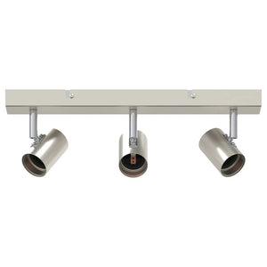Vidaxl plafondspot met schijnwerpers nikkel 38 x 6,5 x 11,5 cm metaal