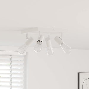 Vidaxl plafondspot met schijnwerpers wit 26,5 x 26 x 11,5 cm metaal