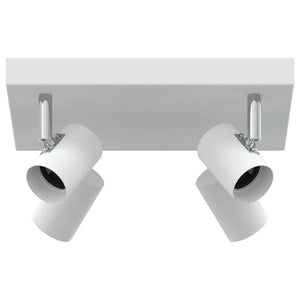 Vidaxl plafondspot met schijnwerpers wit 26,5 x 26 x 11,5 cm metaal
