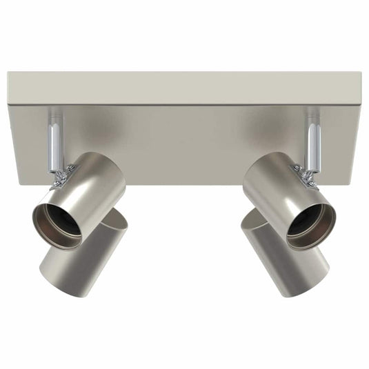 Vidaxl plafondspot met schijnwerpers nikkel 26,5 x 26 x 11,5 cm metaal