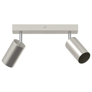 Vidaxl plafondspot met schijnwerpers nikkel 26 x 6 x 16 cm metaal