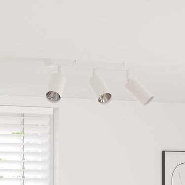Vidaxl plafondspot met schijnwerpers wit 38 x 6 x 16 cm metaal