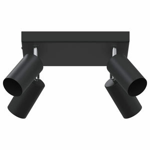 Vidaxl plafondspot met schijnwerpers zwart 26 x 26 x 16 cm metaal
