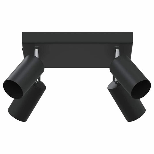 Vidaxl plafondspot met schijnwerpers zwart 26 x 26 x 16 cm metaal