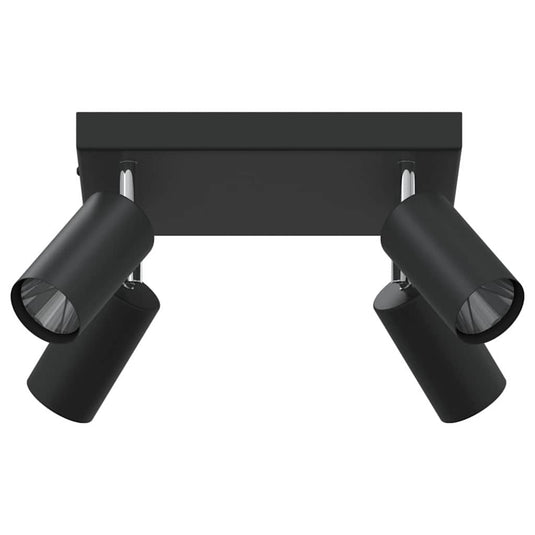 Vidaxl plafondspot met schijnwerpers zwart 26 x 26 x 16 cm metaal