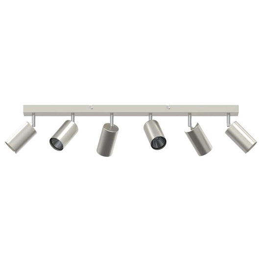Vidaxl plafondspot met schijnwerpers nikkel 73 x 6 x 16 cm metaal