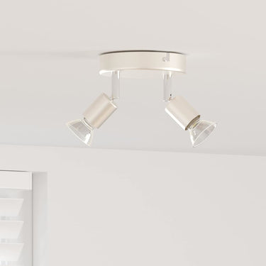 Vidaxl plafondspot met schijnwerpers nikkel 12 x 8 cm staal