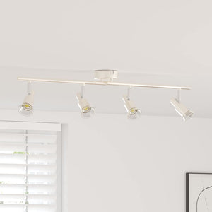 Vidaxl plafondspot met schijnwerpers nikkel 70 x 9 x 12,5 cm staal
