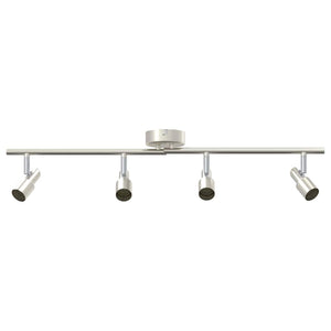 Vidaxl plafondspot met schijnwerpers nikkel 70 x 9 x 12,5 cm staal