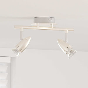 Vidaxl plafondspot met schijnwerpers nikkel 27 x 10 x 12 cm metaal