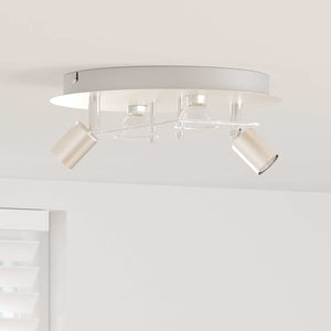 Vidaxl plafondspot nikkel 29 x 29 x 11 cm staal en glas