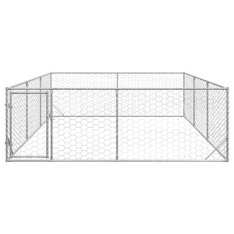 ギャラリービューアに画像をロードする, Vidaxl hondenhok voor buiten met deur 3x4x1 m gegalvaniseerd staal
