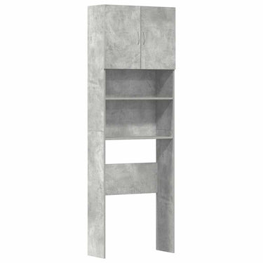 Vidaxl wasmachinekast 64x24x190 cm bewerkt hout betongrijs