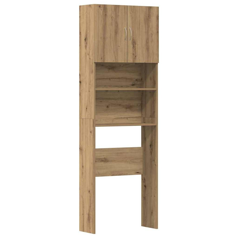 ギャラリービューアに画像をロードする, Vidaxl wasmachinekast 64x24x190 cm bewerkt hout artisanaal eikenkleur
