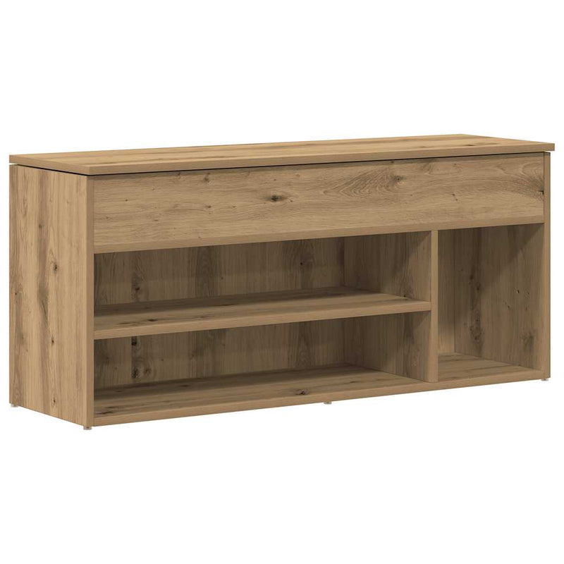 ギャラリービューアに画像をロードする, Vidaxl schoenenbank 102x30,5x45 cm bewerkt hout artisanaal eikenkleur
