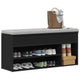 Vidaxl schoenenbank 102x30,5x45 cm bewerkt hout zwart