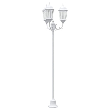 Vidaxl tuinverlichting wit 57 x 49 x 241 cm aluminium en glas