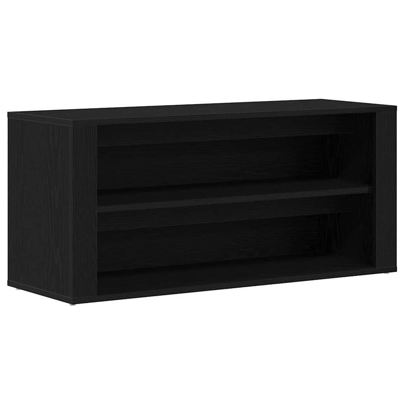 Afbeelding laden in galerijviewer, Vidaxl schoenenbank 100x35x45 cm bewerkt hout zwart eikenkleurig
