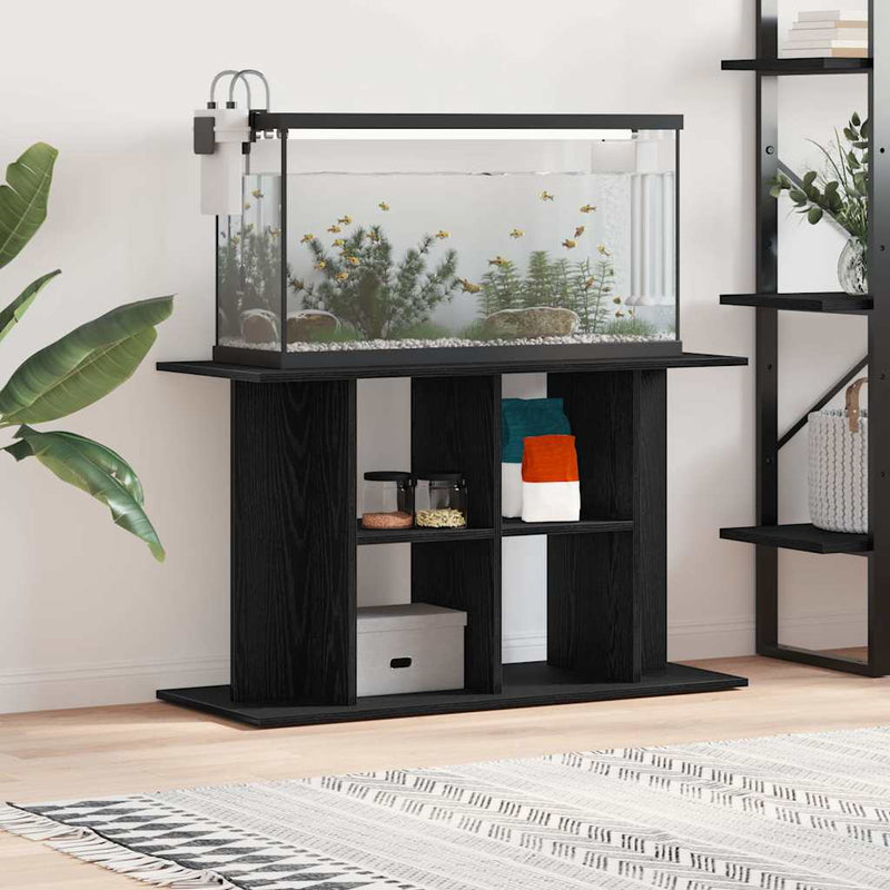 Chargez l'image dans la visionneuse de la galerie, Vidaxl aquariumstandaard zwart eiken 100x40x60 cm bewerkt hout
