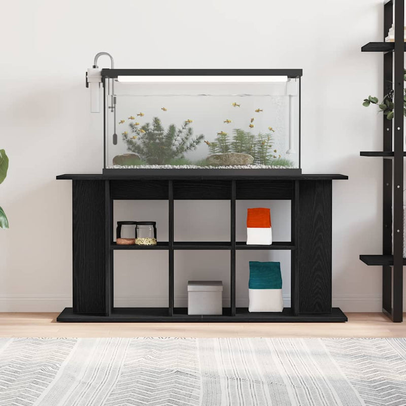 ギャラリービューアに画像をロードする, Vidaxl aquariumstandaard zwart eiken 120x40x60 cm bewerkt hout
