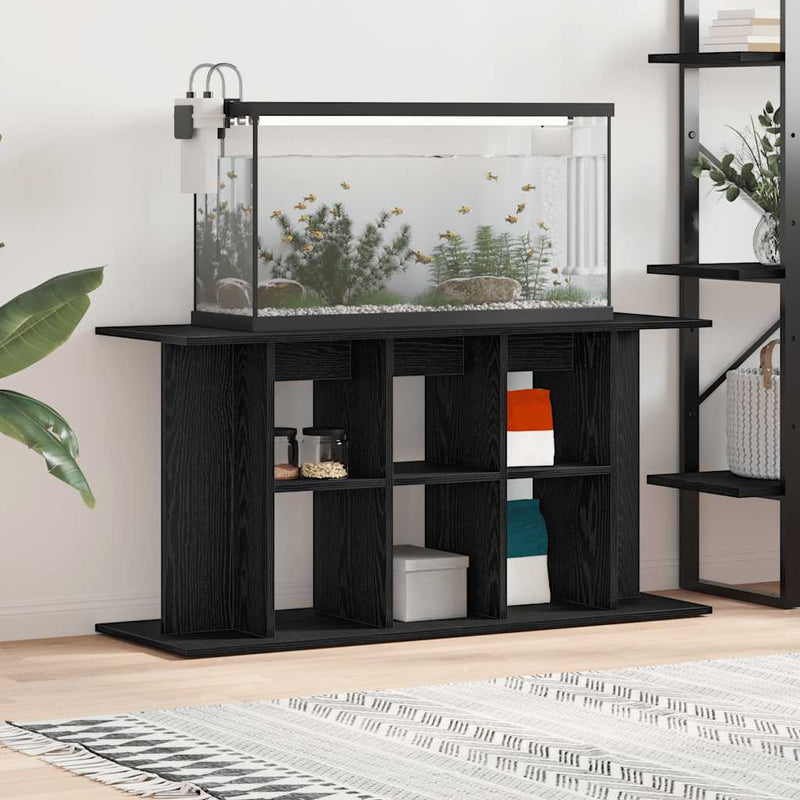 ギャラリービューアに画像をロードする, Vidaxl aquariumstandaard zwart eiken 120x40x60 cm bewerkt hout
