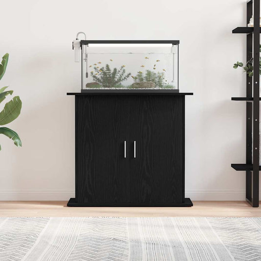 Vidaxl aquariumstandaard zwart eiken 81x36x73 cm bewerkt hout