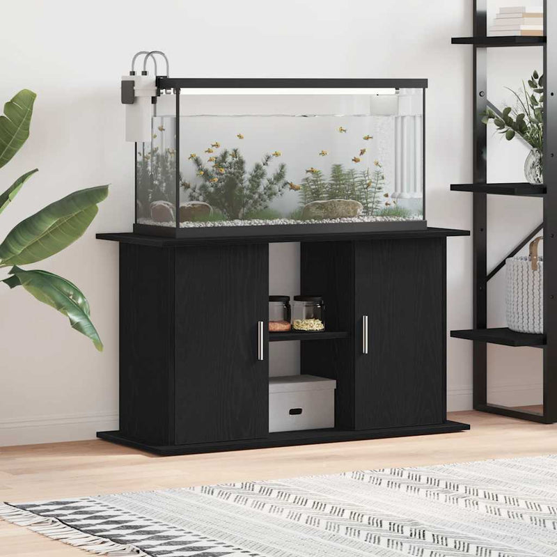 ギャラリービューアに画像をロードする, Vidaxl aquariumstandaard zwart eiken 101x41x58 cm bewerkt hout
