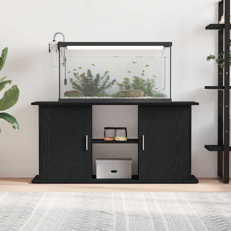 ギャラリービューアに画像をロードする, Vidaxl aquariumstandaard 121x41x58 cm spaanplaat zwart eikenkleurig
