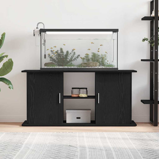 Vidaxl aquariumstandaard 121x41x58 cm spaanplaat zwart eikenkleurig
