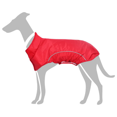 Vidaxl hondenregenjas met reflecterende strips polyester rood 4xl