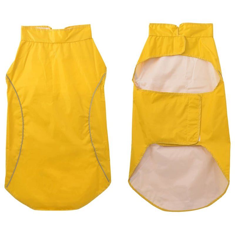 ギャラリービューアに画像をロードする, Vidaxl hondenregenjas met reflecterende strips polyester geel 3xl
