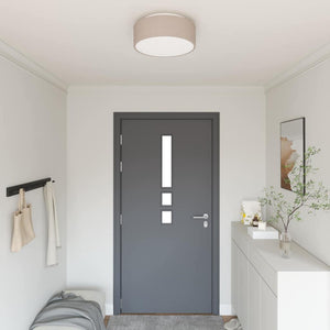 Vidaxl plafonnière met schijnwerpers taupe 38 x 38 x 13,5 cm stof