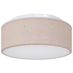 Vidaxl plafonnière met schijnwerpers taupe 30 x 30 x 13,5 cm stof