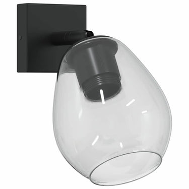 Vidaxl plafondspot zwart 13 x 13 x 26 cm glas en metaal