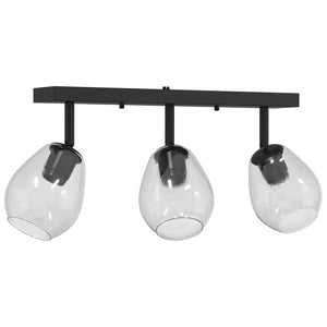 Vidaxl plafondspot zwart 54 x 13 x 26 cm glas en metaal