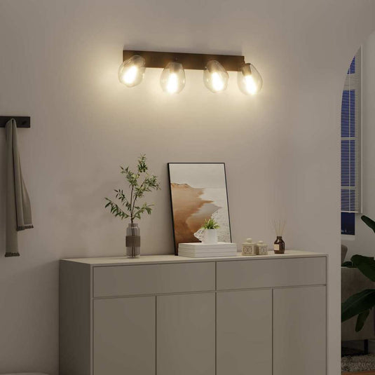 Vidaxl plafondspot zwart 73.5 x 13 x 26 cm glas en metaal