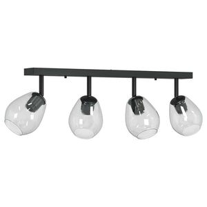 Vidaxl plafondspot zwart 73.5 x 13 x 26 cm glas en metaal