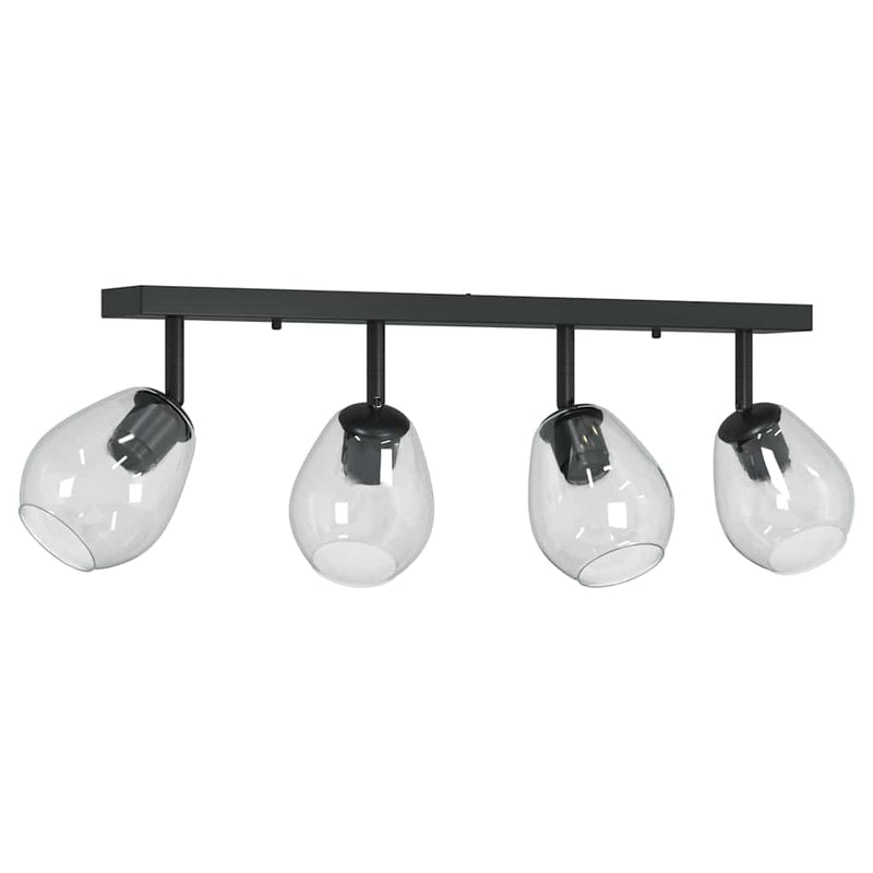 Chargez l'image dans la visionneuse de la galerie, Vidaxl plafondspot zwart 73.5 x 13 x 26 cm glas en metaal
