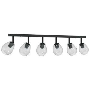 Vidaxl plafondspot zwart 110,5 x 13 x 26 cm glas en metaal