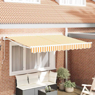 Vidaxl vervangingsdoek voor zonnescherm geel en wit 235 x 195 cm