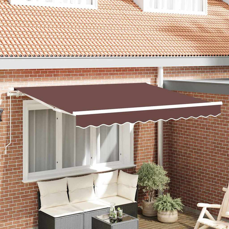 ギャラリービューアに画像をロードする, Vidaxl vervangingsdoek voor zonnescherm bruin 330 x 195 cm polyester
